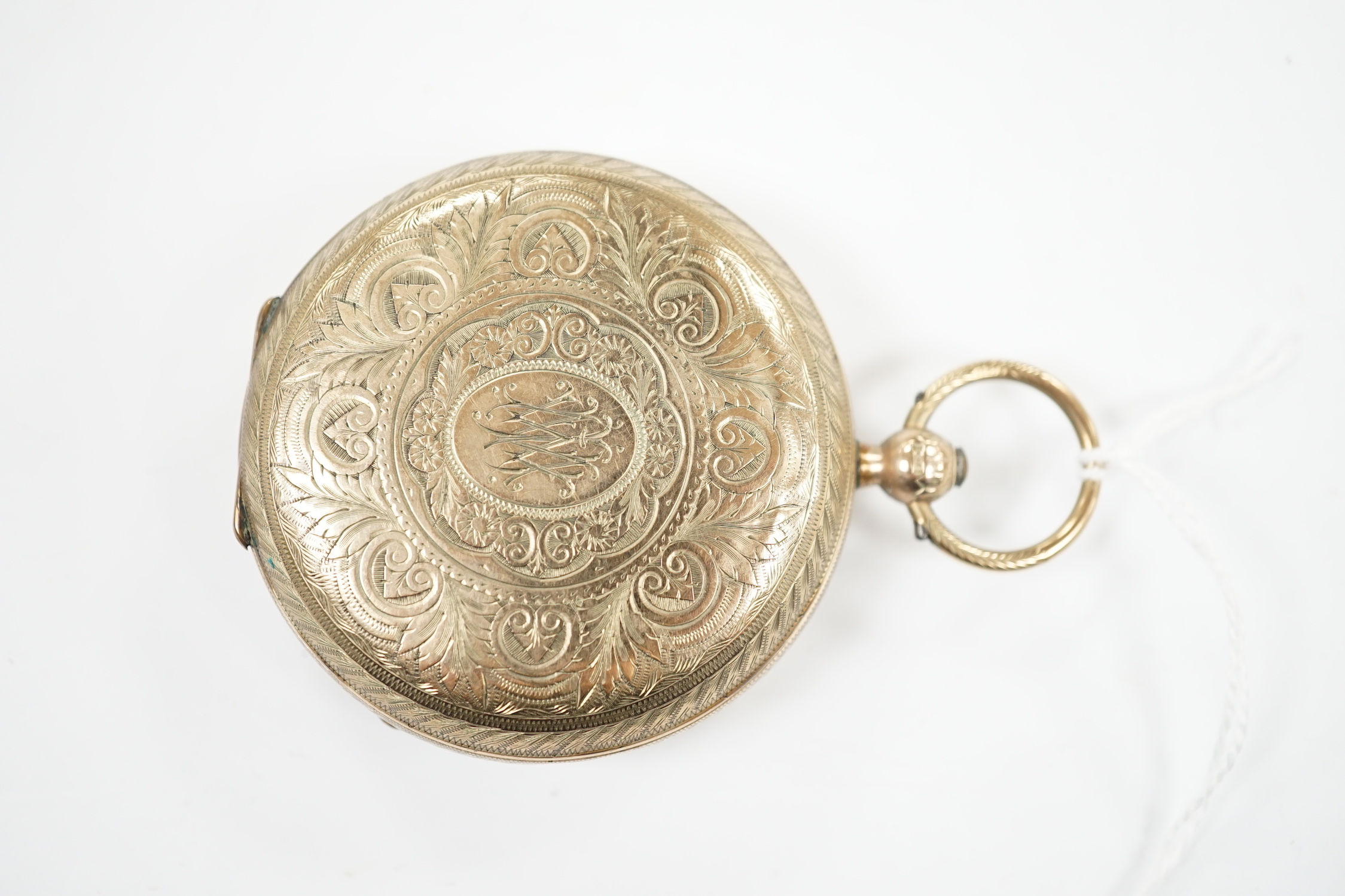 An Edwardian engraved 9ct gold keywind hunter pocket watch by John Forrest, London, chronometer maker to the Admiralty